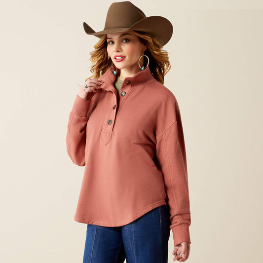 Ariat Women's Light Mahogany Lucky Rose Popover