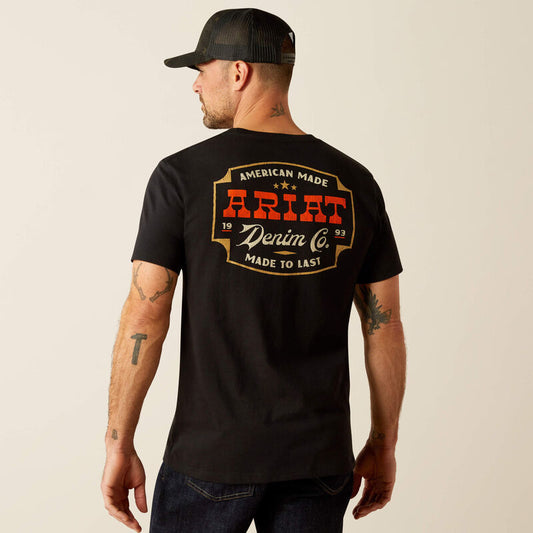 Ariat Men's Denim Badge Black T-Shirt