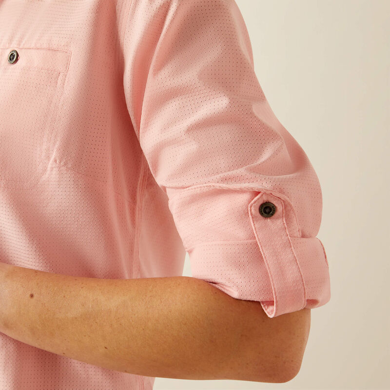 Ariat Women's Rebar Made Tough 360 Airflow DuraStretch Quartz Pink Work Shirt