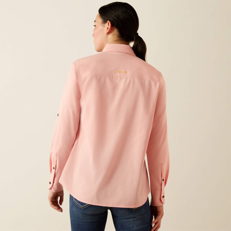 Ariat Women's Rebar Made Tough 360 Airflow DuraStretch Quartz Pink Work Shirt