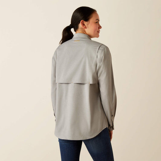 Ariat Women's Rebar Made Tough VentTEK DuraStretch Charcoal Heather Work Shirt