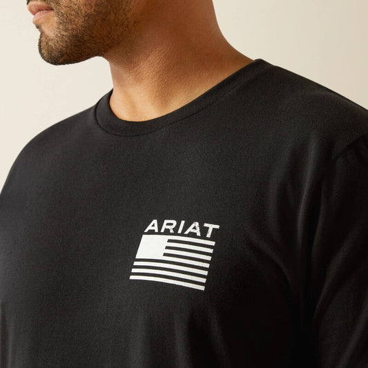 Ariat Men's Freedom Stripe Black T-Shirt