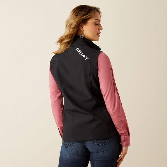 Ariat Women's Logo Black Softshell Vest