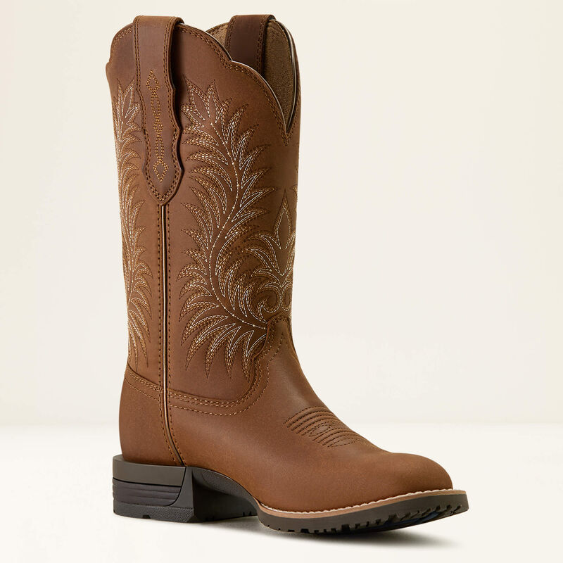 Ariat Women's Frontier Brown Hybrid Ranchward W Toe Western Boot