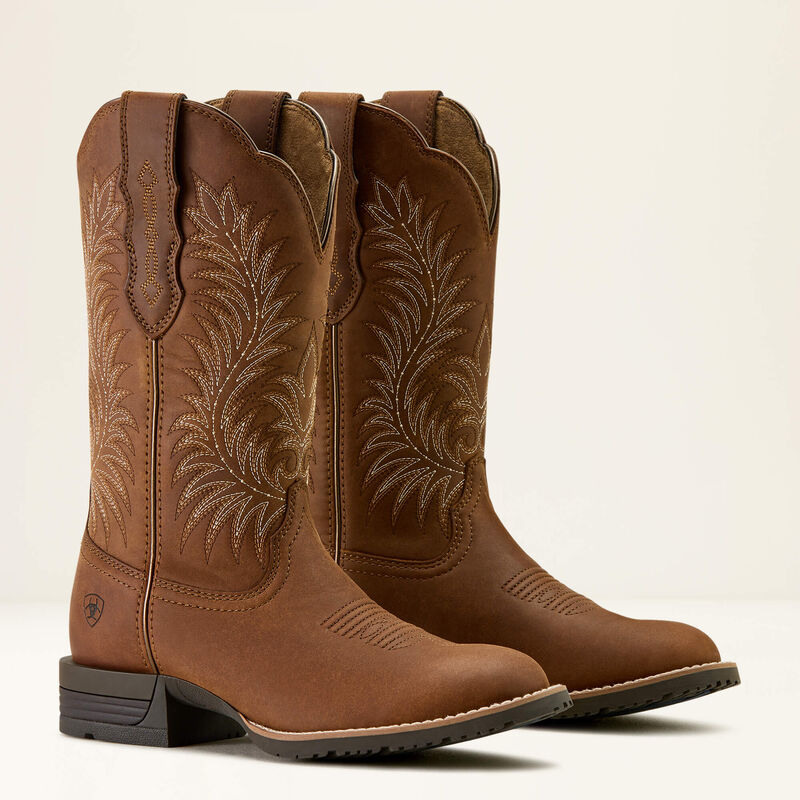 Ariat Women's Frontier Brown Hybrid Ranchward W Toe Western Boot