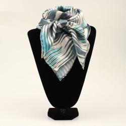 M&F Women's Turquoise Chevron Silk Wild Rag