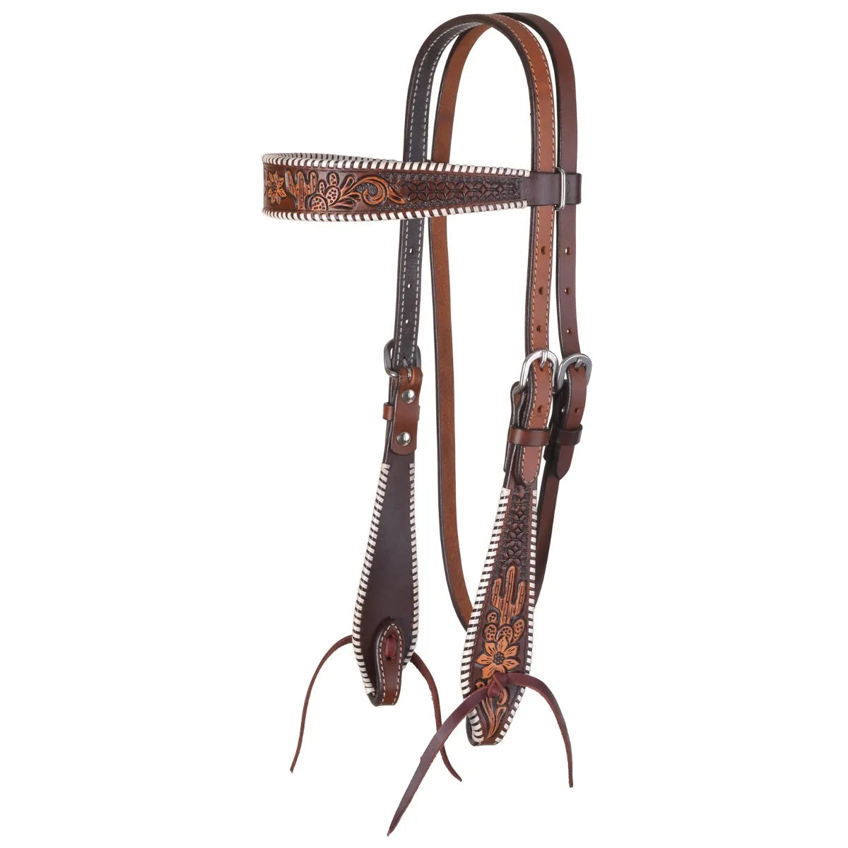 Circle Y Desert Rawhide Edge Browband Headstall