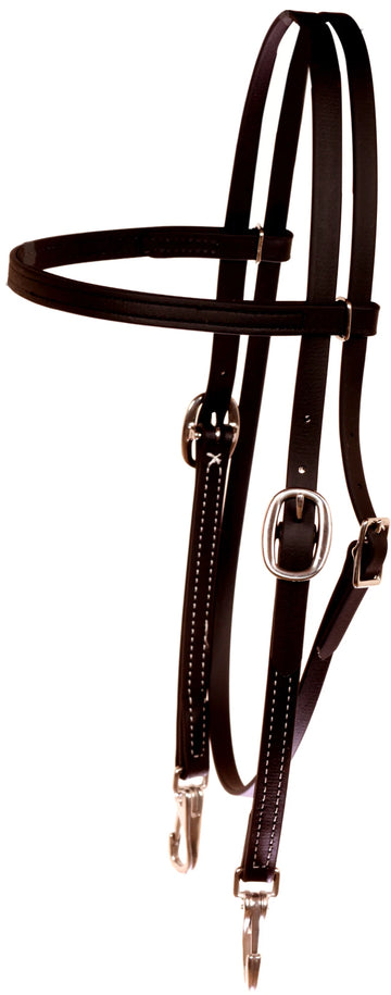 Berlin Custom Leather Beta Browband Headstall w/Snap Cheeks