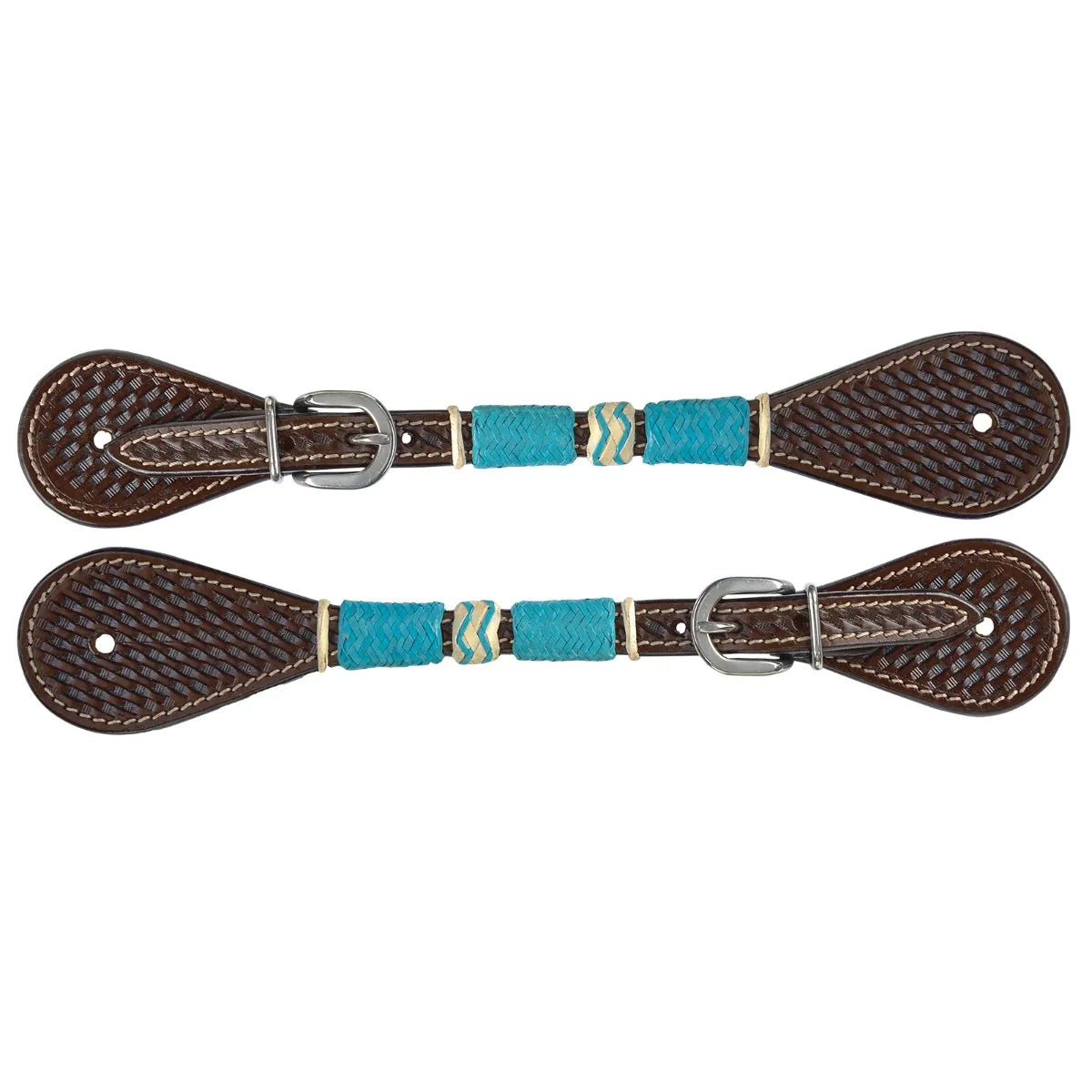 Circle Y Ladies Turquoise Round Up Spur Straps