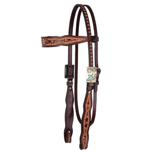 Circle Y 5/8" Saturn Rising Vintage Headstall