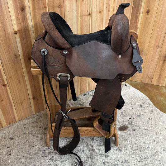 Circle Y Wylelne Wilson Treeless Saddle, 14.5" Seat (Demo)
