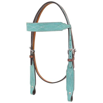 Circle Y Marfa Lights Suede Browband Headstall