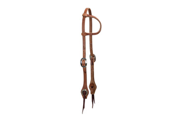 Circle Y PRCA Heavy Oiled Harness Leather One Ear Headstall