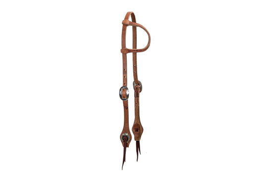Circle Y PRCA Heavy Oiled Harness Leather One Ear Headstall