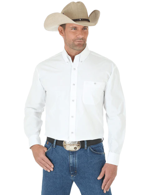 Wrangler Men's George Straight White Shirt