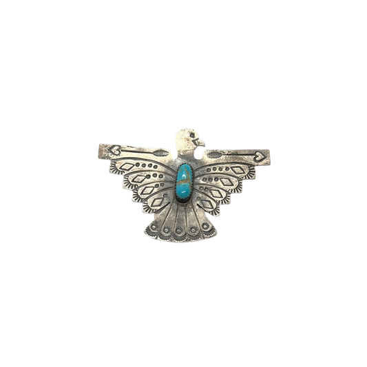 Tim Yazzie Navajo Handmade Sterling Silver & Turquoise Pendant