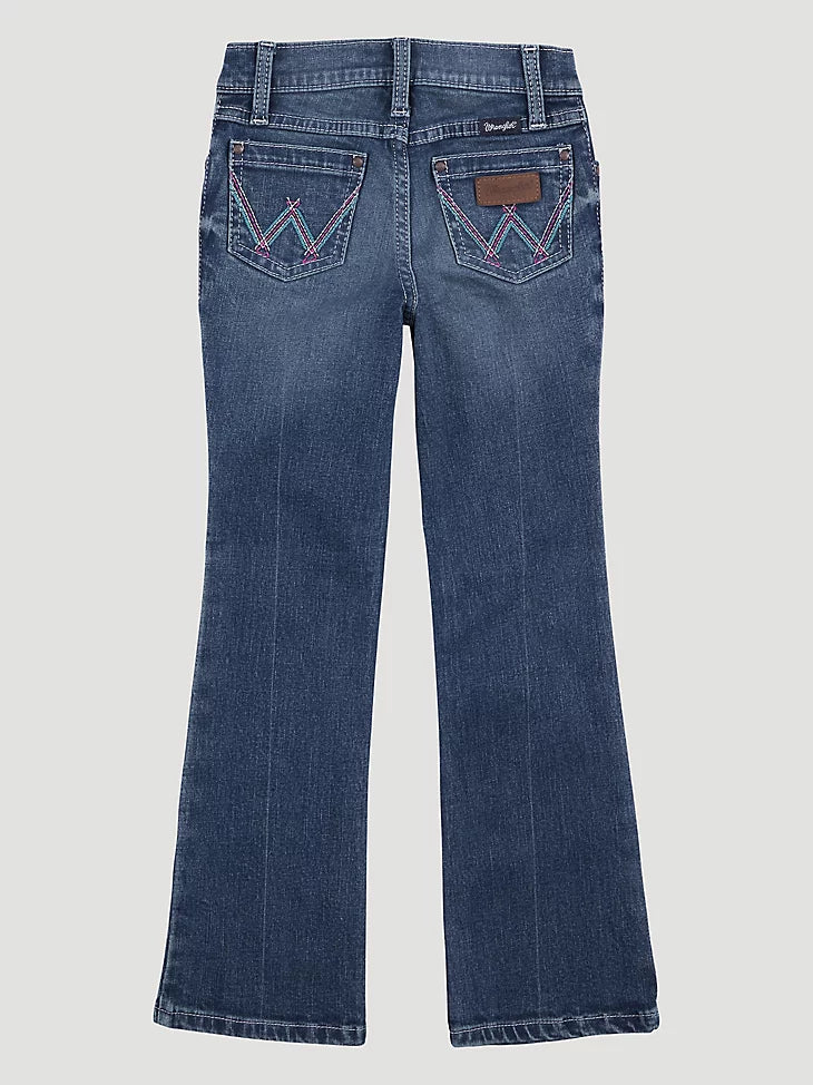 Wrangler Girl's Premium Patch Bootcut Jeans-Claire