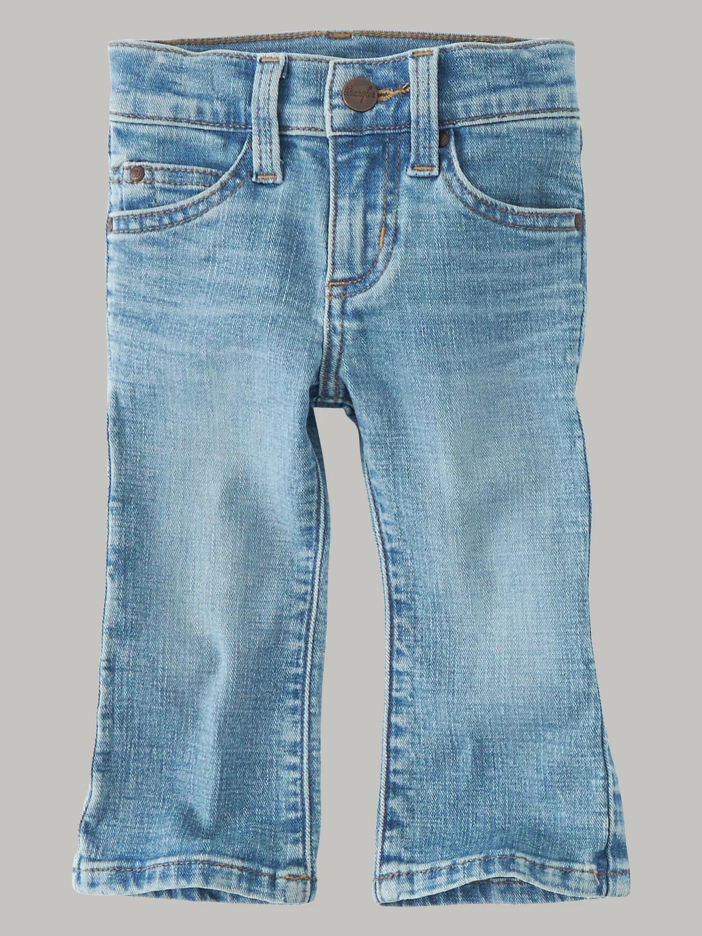 Wrangler Little Boy's Stitched Pocket Bootcut Jean-Baby Blue