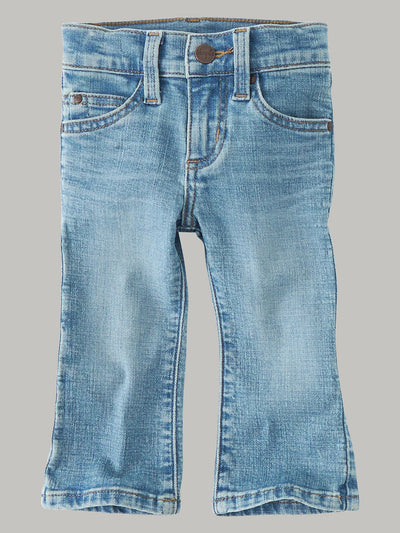 Wrangler Little Boy's Stitched Pocket Bootcut Jean-Baby Blue