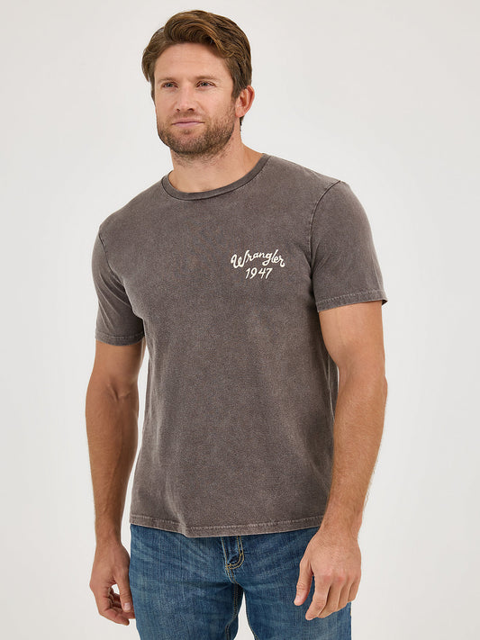 Wrangler Men's Ganache Mineral Wash Back Graphic T-Shirt