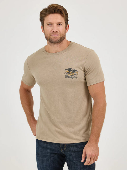 Wrangler Men's Wrangler Back Graphic Eagle Brown T-Shirt
