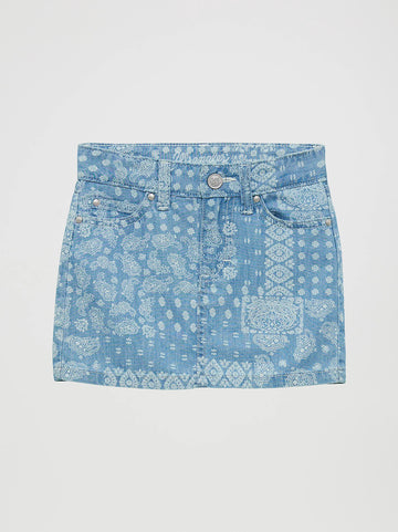 Wrangler Girl's Elaina Bandana Denim Skirt