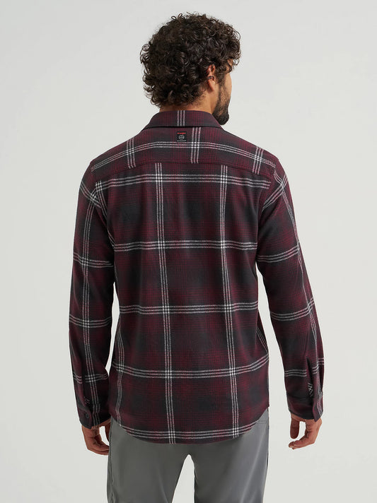 Wrangler Men's ATG Campsite Port Royale Plaid Shirt