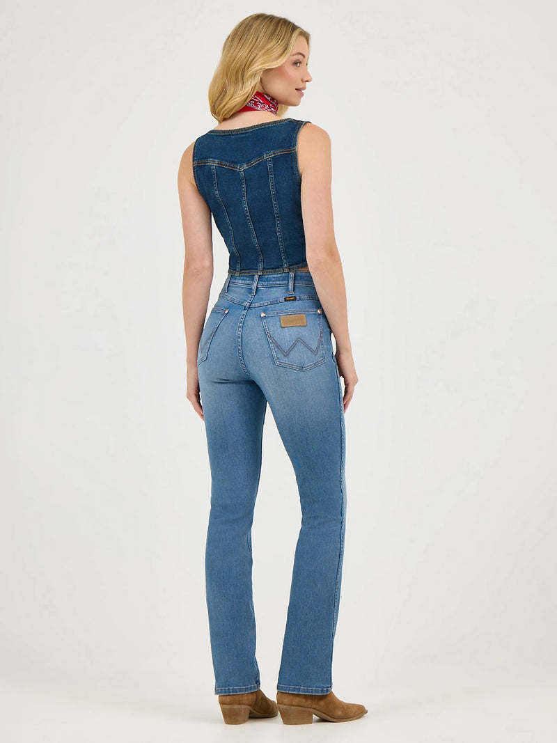 Wrangler X Lainey Wilson Boot Huggers Blue Wash Jeans