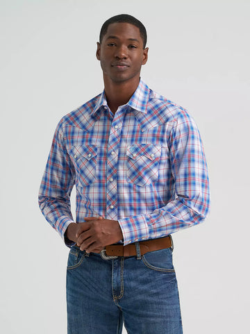Wrangler Retro Long Sleeve Sawtooth Snap Pocket Western Shirt