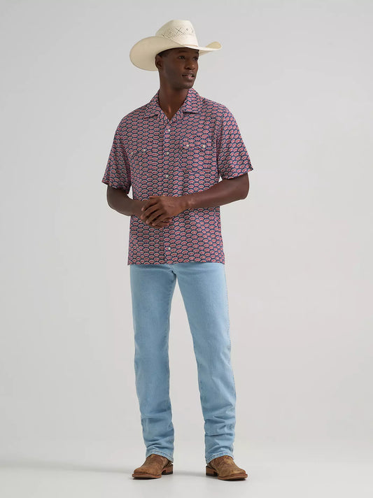 Wrangler Men's Coconut Cowboy Bunting Camp Shirt