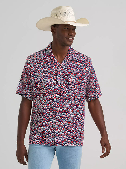 Wrangler Men's Coconut Cowboy Bunting Camp Shirt