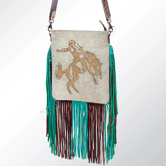 American Darling Hair On-Leather Western Cross Body