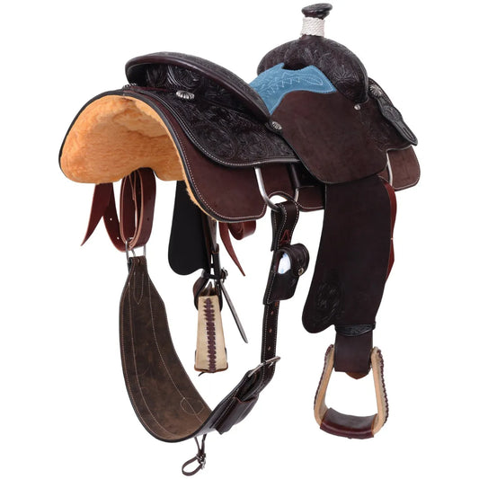 Circle Y Trinity Breakaway Roper Saddle, 14.5", Wide Fit