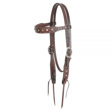 Martin Saddlery Chocolate Skirting Browband Headstall