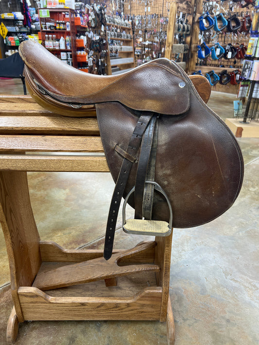 Used Stalker English Saddle, 16" Seat