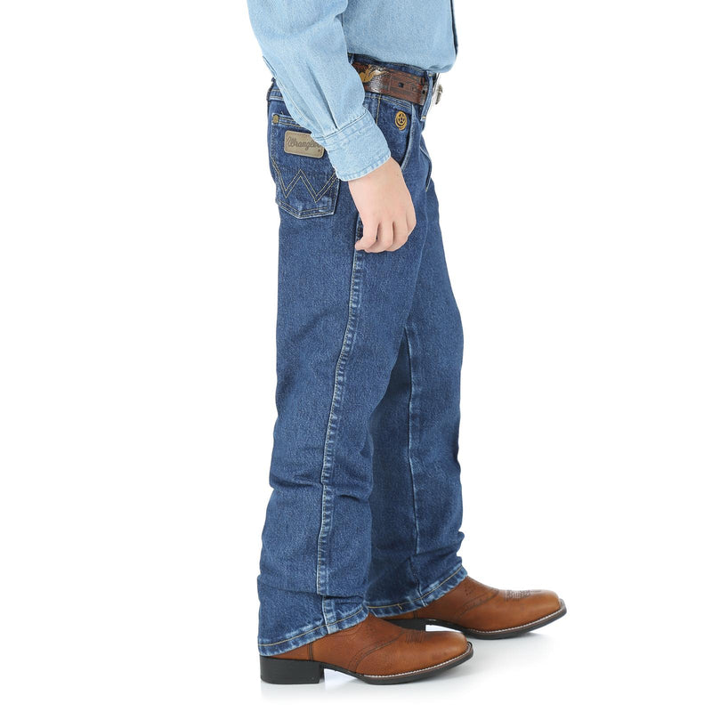 Wrangler George Strait Little Boy's Original Cowboy Cut Jean-Heavy Stone Denim