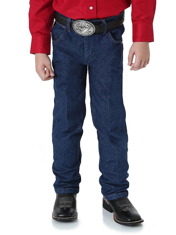 Wrangler Boy's Prewashed Cowboy Cut Original Fit Jean-Prewashed Indigo