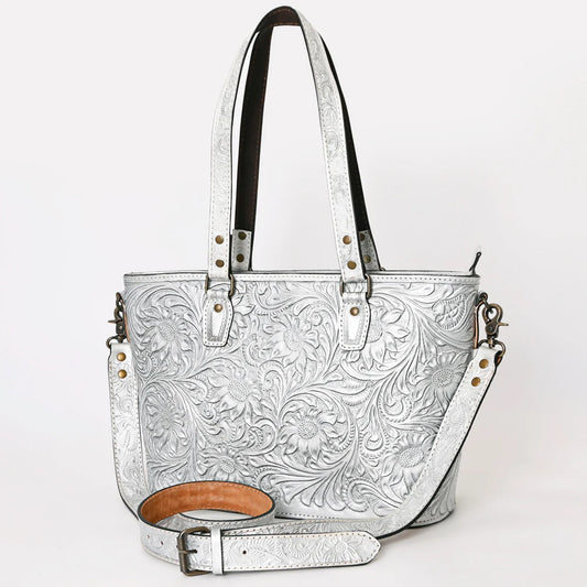 American Darling Metallic Hand Tooled Leather Tote Bag