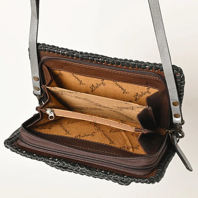 American Darling Hand Tooled Leather Clutch Bag
