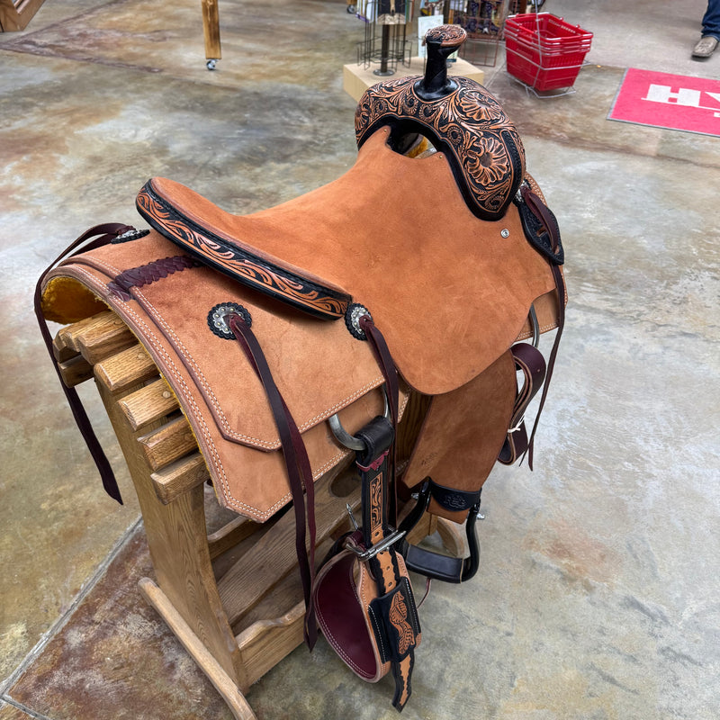 R Bar B Summit Series Ranch Cutter Saddle, 16" Seat