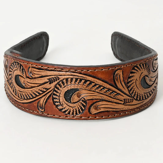 American Darling Tooled Leather Head Band