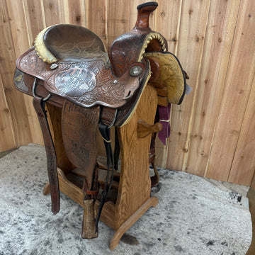 Used Double J Roper Saddle, 16" Seat