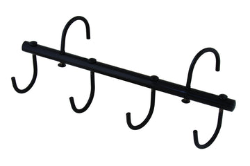 Black Tack Rack w/4 Swivel Hooks