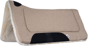 Brushed Denim Contoured Saddle Pad with Fleece Bottom