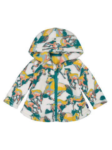 Wrangler Little Baby/Toddler Girl's Full Zip Ruffle Hem Hoodie