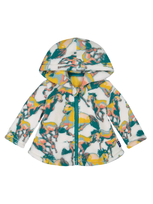 Wrangler Little Baby/Toddler Girl's Full Zip Ruffle Hem Hoodie