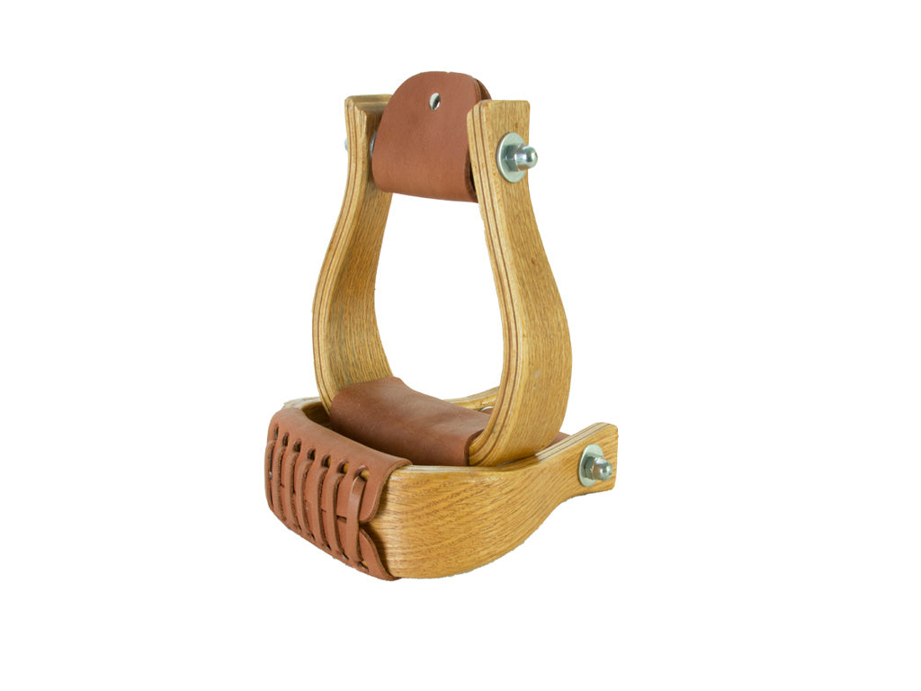 2" Oak Wood Bell Stirrups