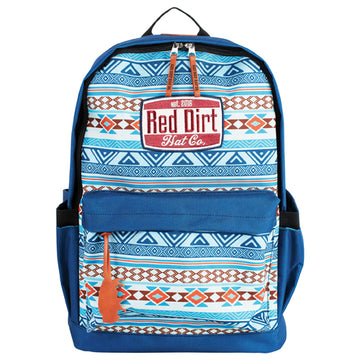 Red Dirt Hat Co. Blue Southwest Design with Patch Backpack