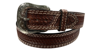 Twisted X Men's Brown Tooled Leather Belt