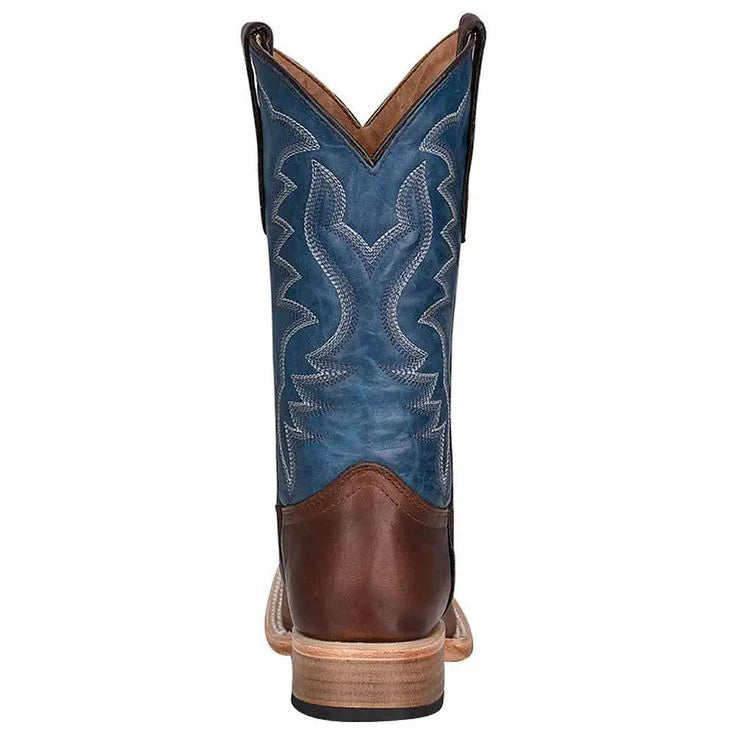 Circle G Teen Girl's Brown/Blue Embroidery Square Toe Western Boots